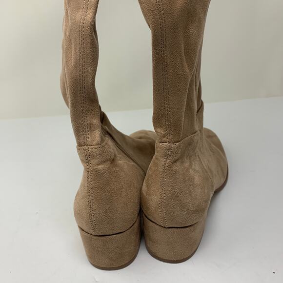 Chinese Laundry Women's Sz 6 US Side Zip Over the Knee Boot Solid Tan Faux Suede - Picture 9 of 9